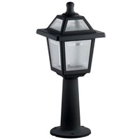 Luminária De Chão Poste Balizador Colonial De Jardim Preto 45x18cm Externo Ravena
