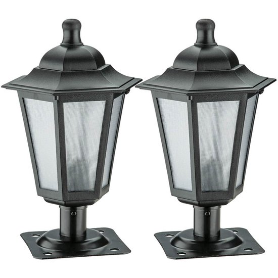 2 Balizadores de Piso Lente Fosca Luminárias Jardim Muro Alumínio Preto Área Externa Dital