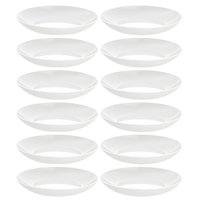 Kit 12 Pratos Fundos Tramontina de Porcelana Brancos 22cm Sophia Sopas Caldos Restaurantes