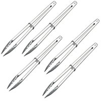 Kit 5 Pegadores de Carne Churrasco Grelha 40cm Aço Inox Restaurante Churrascaria Brinox