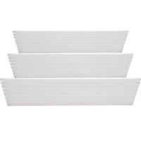 Conjunto 3 Refratários de Porcelana Travessas Brancas Retangulares Servir Mesa Posta Línea Lyor
