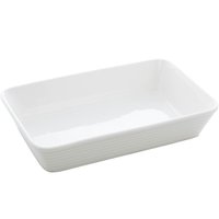 Assadeira de Porcelana Branca 1,5L Refratário Retangular Servir Mesa Posta Lyor Línea