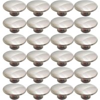 Kit 24 Puxadores de Móveis 200 Tucson Pontos Níquel Escovados Armários e Gavetas