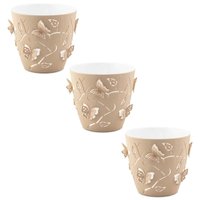 Kit 3 Vasos de Flores Plantas Cachepot 3D Floreira de Mesa Decor 1,4L Plasvale Borboletas