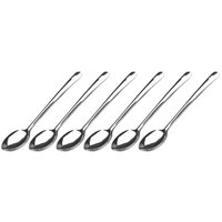 Kit 6 Colheres Arroz Inox Grandes Lisas 35cm Profissional Restaurante Brinox Suprema