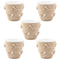 Kit 5 Vasos de Plástico para Flores Plantas 3D Cachepot 1,4L Decoração Jardim Plasvale