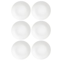 Kit 6 Pratos Rasos Tramontina Porcelana Branco 28cm Sophia Mesa Posta Restaurante