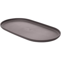 Kit 15 Travessa Oval Bambu Plástico 30x17cm Prato Servir Petisco Bandeja Lines Lyor