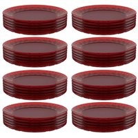 48 Pratos Vermelhos 26cm Grandes para Servir Mesa Posta Porções Aperitivos Crippa