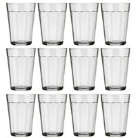 Conjunto 12 Copos Americanos 190ml Vidro Transparente Bar Café Cerveja Nadir Figueiredo