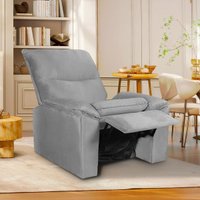 Poltrona do Papai Reclinável Copenhagen Suede Cinza