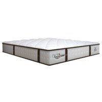 Colchão Casal Queen Molas Ensacadas Gazin Com Pillow Veneza Branco / Marrom 158x198x30cm