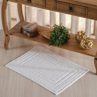 Tapete Nobile Jacquard 100% Algodão 1300g/m² 40x60cm  Branco