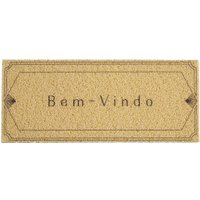 Tapete Capacho para Porta Vinil 30x70cm Bem Vindo Line