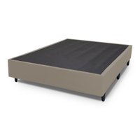 Base Box Casal Prince Sued 1,38X1,87X0,32 - Bege