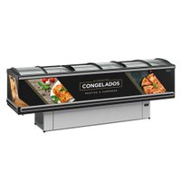 Expositor Ilha Gelopar Para Congelados Premium 819 Litros Preto 220V GESV-290CL