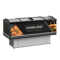 Expositor Ilha Gelopar Para Congelados Plus 520 Litros Preto 220V GESV-190C