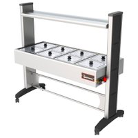 Buffet Aquecido Gastromaq Super Luxo Inox 8 Cubas Tampa Vidro Cobertura Inox 127V BTE 08 SL AI PT VI