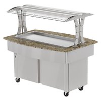 Buffet Refrigerado Gastromaq Linha GFly Granito Amarelo 8 Cubas 127V BTR 8 GFLY