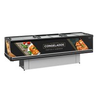 Expositor Ilha Gelopar Para Congelados Standart 819 Litros Preto 127V GESV-290 R