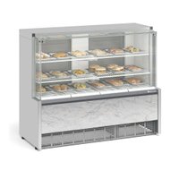 Vitrine Estufa com Bandeja 140 cm Branco 220V Gelopar MEQA-140R