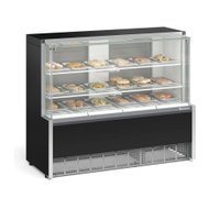 Vitrine Estufa Gelopar com Bandeja 140 cm Preto 127V MEQA-140R