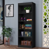 Estante para Livros Larissa 4 Prateleiras Preto - J&a Móveis