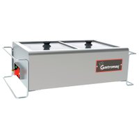 Buffet de Mesa Aquecido Gastromaq Inox 2 Cubas Tampa Vidro 127V BTME 02 ST V