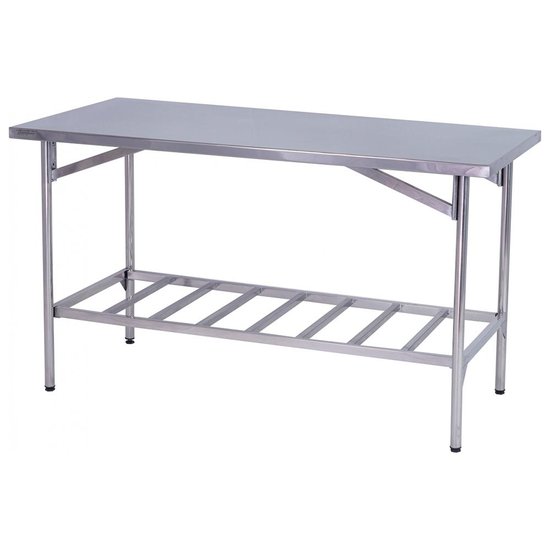 Mesa de Manipulação Benfati Inox 430 180X80CM Paneleiro Gradeado TB 1 1/4" 213GR