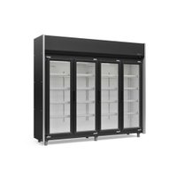 Refrigerador Expositor Vertical 1580 Litros Preto 127V Gelopar GEAS-4P