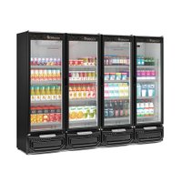 Refrigerador Expositor Vertical 1950 Litros Preto 220V Gelopar GCVR-1950
