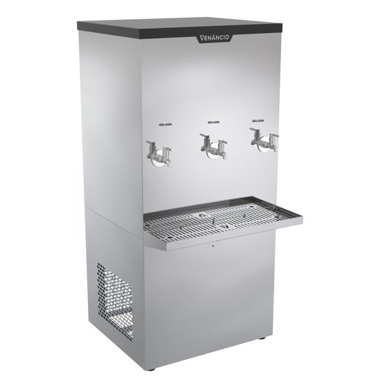 Bebedouro Industrial 100 Litros Venâncio Inox 3 Torneiras Geladas 220V BI100L-50612