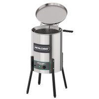 Fritadeira Tacho Elétrica Zona Fria de Óleo Metalcubas 25 Litros 220V 5000W Cesto Pequeno TFOE25CP