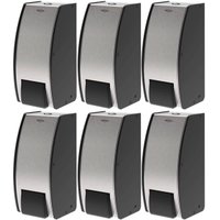 Kit 6 Porta para Sabonete Espuma de Parede Brinox Inox 800ml Acabamento Escovado
