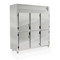Refrigerador Comercial Gelopar 6 Portas 1553 Litros Inox 127V GREP-6P AI