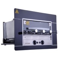 Churrasqueira a Gás Natural de Embutir Titan Titanium Preto 4 Espetos Rotativos 220V
