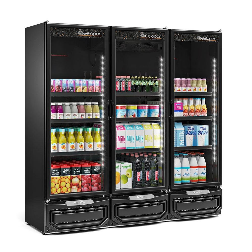 Geladeira/refrigerador 1468 Litros 3 Portas Preto - Gelopar - 220v - Gcvr-1450 Lb Pr