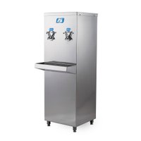 Bebedouro Industrial de Coluna 10 Litros A4 Inox 2 Torneiras Geladas 220V