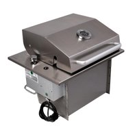 Churrasqueira a Gás Natural de Embutir Titan Grill Diamond Little com Tampa
