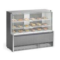 Vitrine Estufa com Bandeja 140 cm Inox 220V Gelopar MEQA-140R