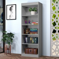 Estante para Livros Larissa 4 Prateleiras Cinza - J&a Móveis