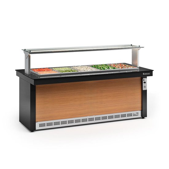Buffet Refrigerado Gelopar 5 Cubas Preto 50-60Hz 220V GBRF-200