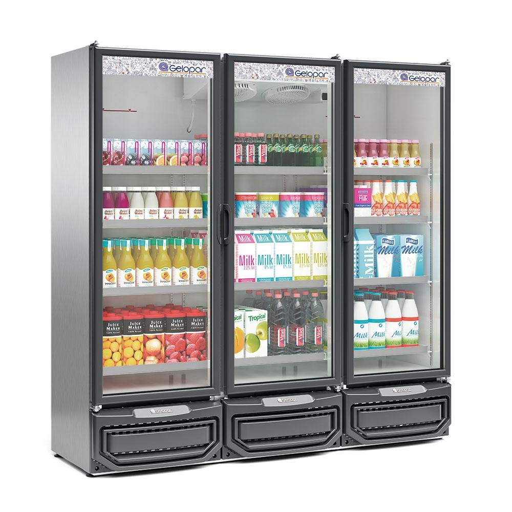 Geladeira/refrigerador 1468 Litros 3 Portas Inox - Gelopar - 110v - Gcvr-1450ti