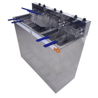 Fritadeira Elétrica Água e Óleo JL Colombo Gabinete 2 Cubas 36 Litros e 18 Litros 5000W 148305