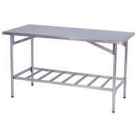 Mesa de Manipulação Benfati Inox 430 180X60CM Paneleiro Gradeado TB 1 1/4
