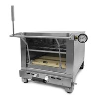 Forno de Lastro de Mesa a Gás 40cm Metvisa 62 Litros Abertura Guilhotina FLGGM40