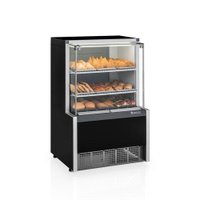 Vitrine Estufa com Bandeja 75 cm Preto 127V Gelopar MEQA-075R