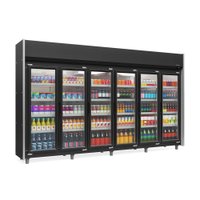 Refrigerador Expositor Vertical 2340 Litros Preto 220V Gelopar GEAS-6P