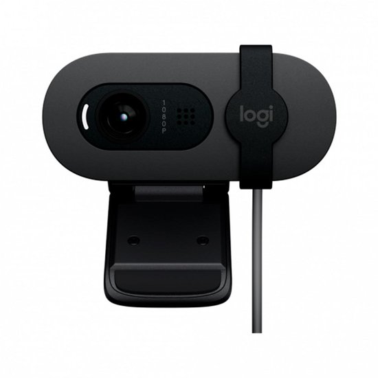 Webcam Logitech Brio 100 Full HD - 960-001586 - Grafite