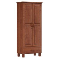 Guarda Roupa 2P 1G Madeira Maciça 81 cm 1140 Imbuia Milani Store